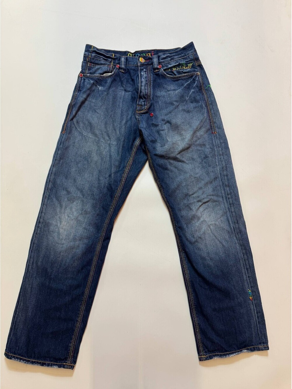 COOGI Jeans Mens W34 L34 Blue Embroidered Baggy Y2K Hip Hop Streetwear Denim